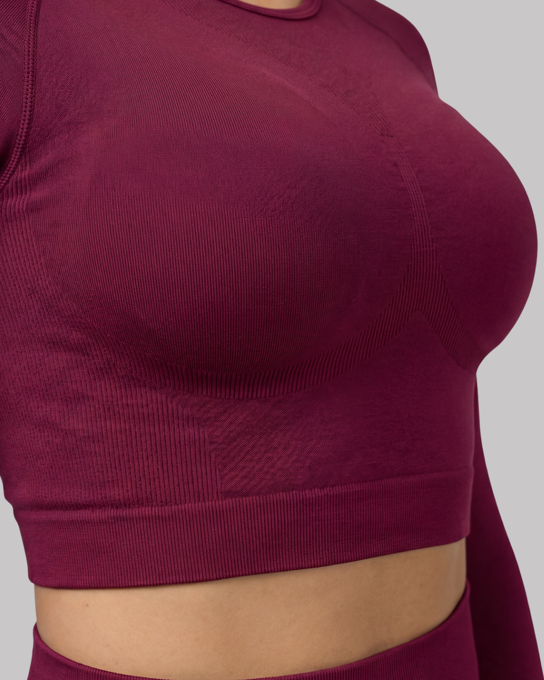 Burgundy Long Sleeve Top