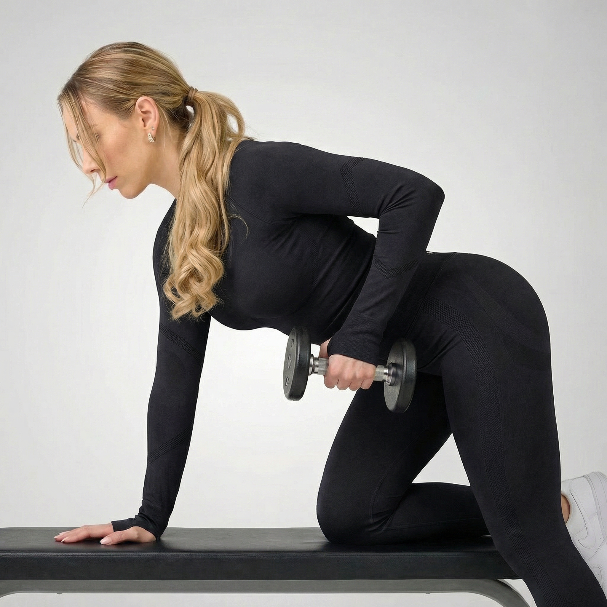 Seamless Lange Mouw Zwart