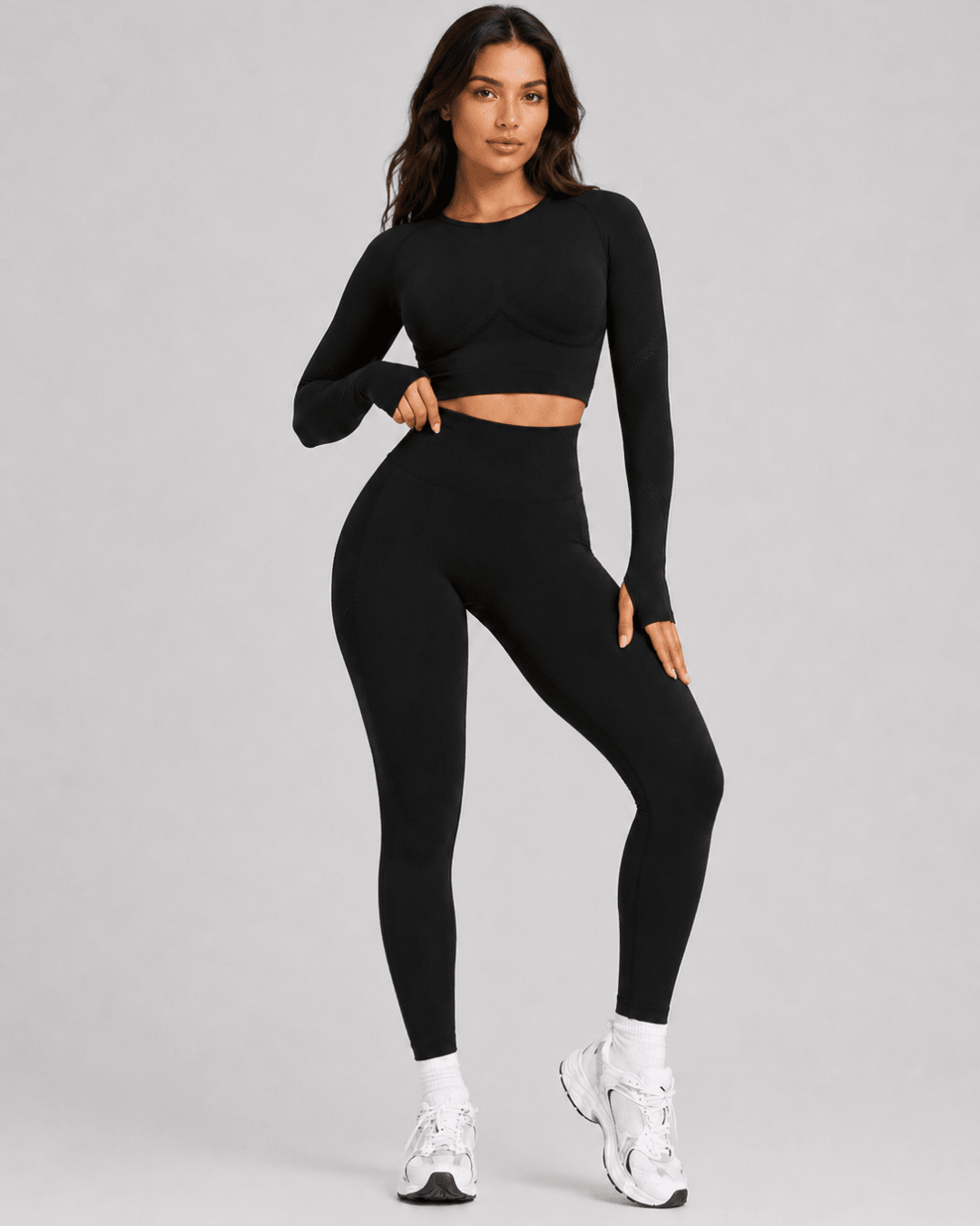 Sculpt Lift high waist scrunch legging in Midnight, gedragen door model