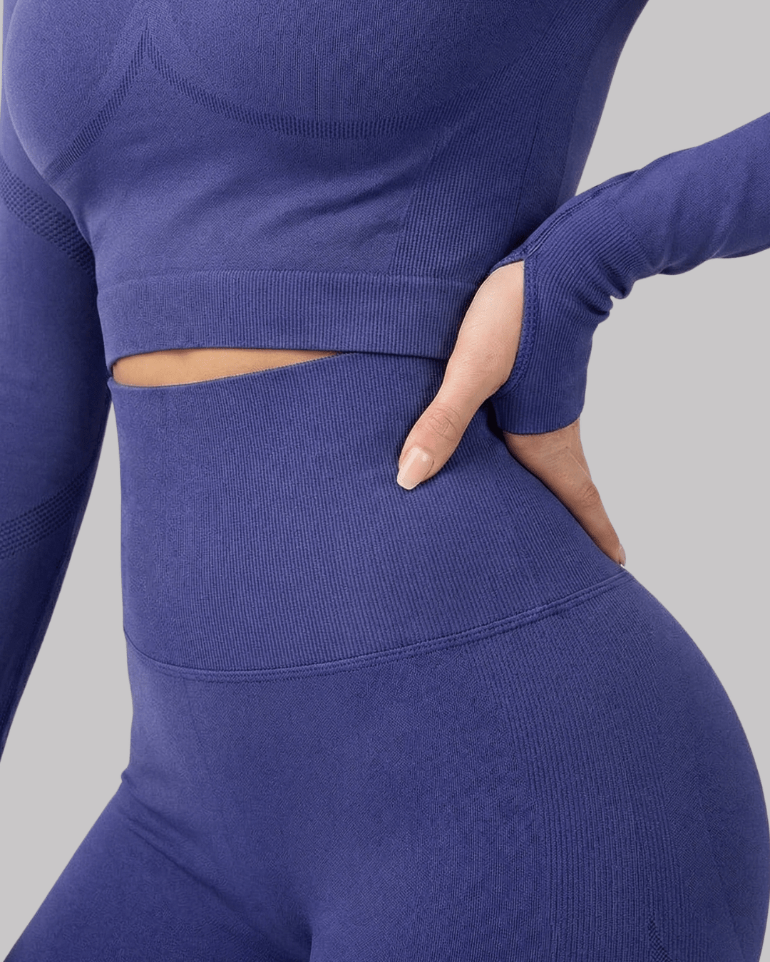 Sculpt Lift set in Ocean, detailfoto van de hoge tailleband
