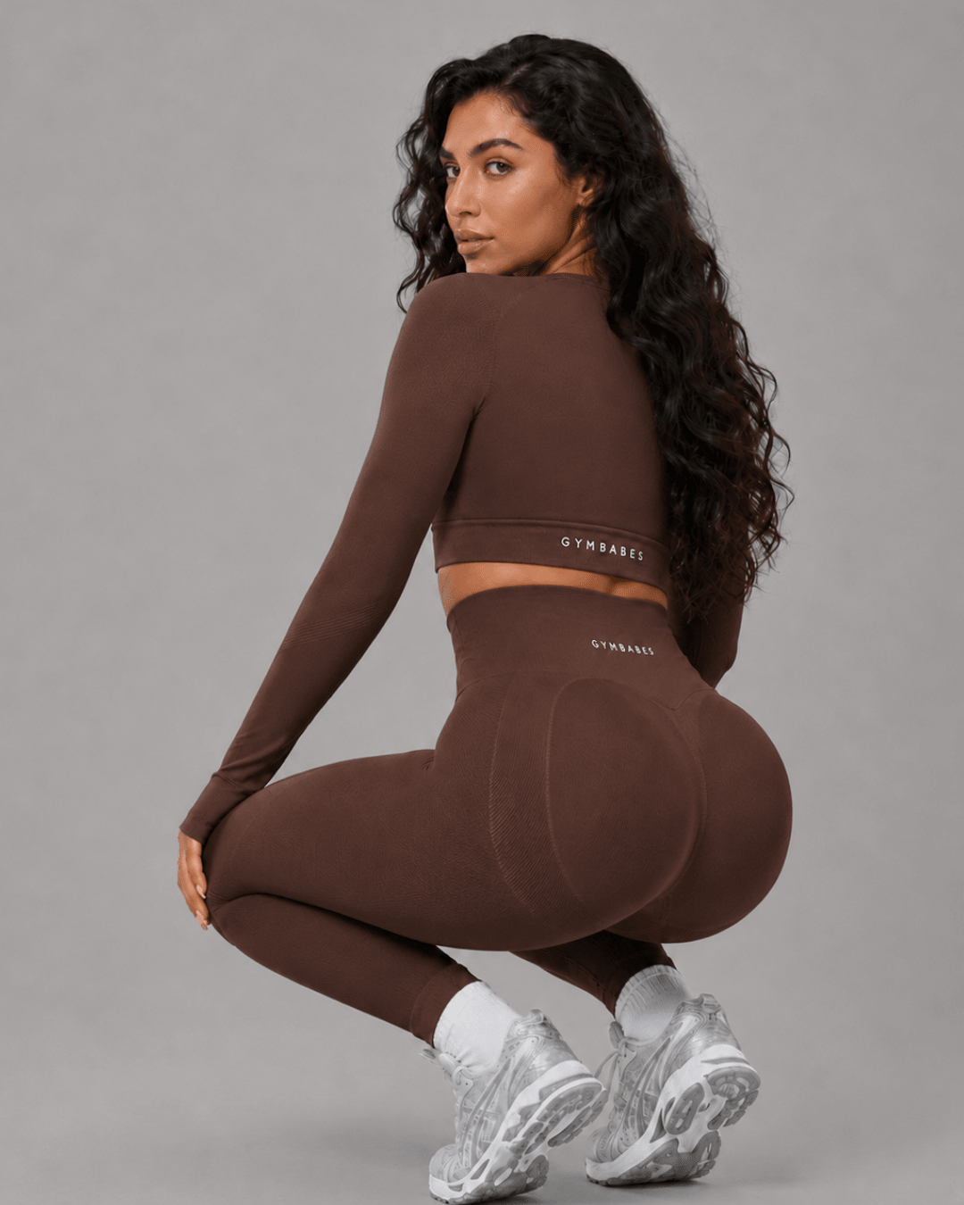 Sculpt Lift legging in Mocha, detailfoto van de stof