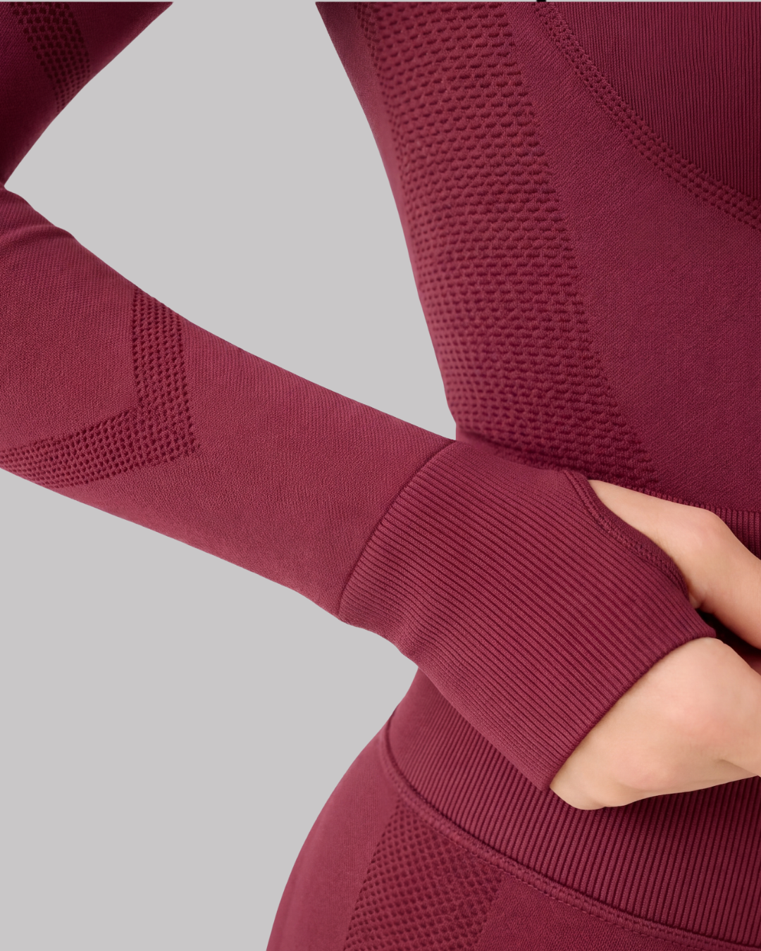 Burgundy Long Sleeve Top