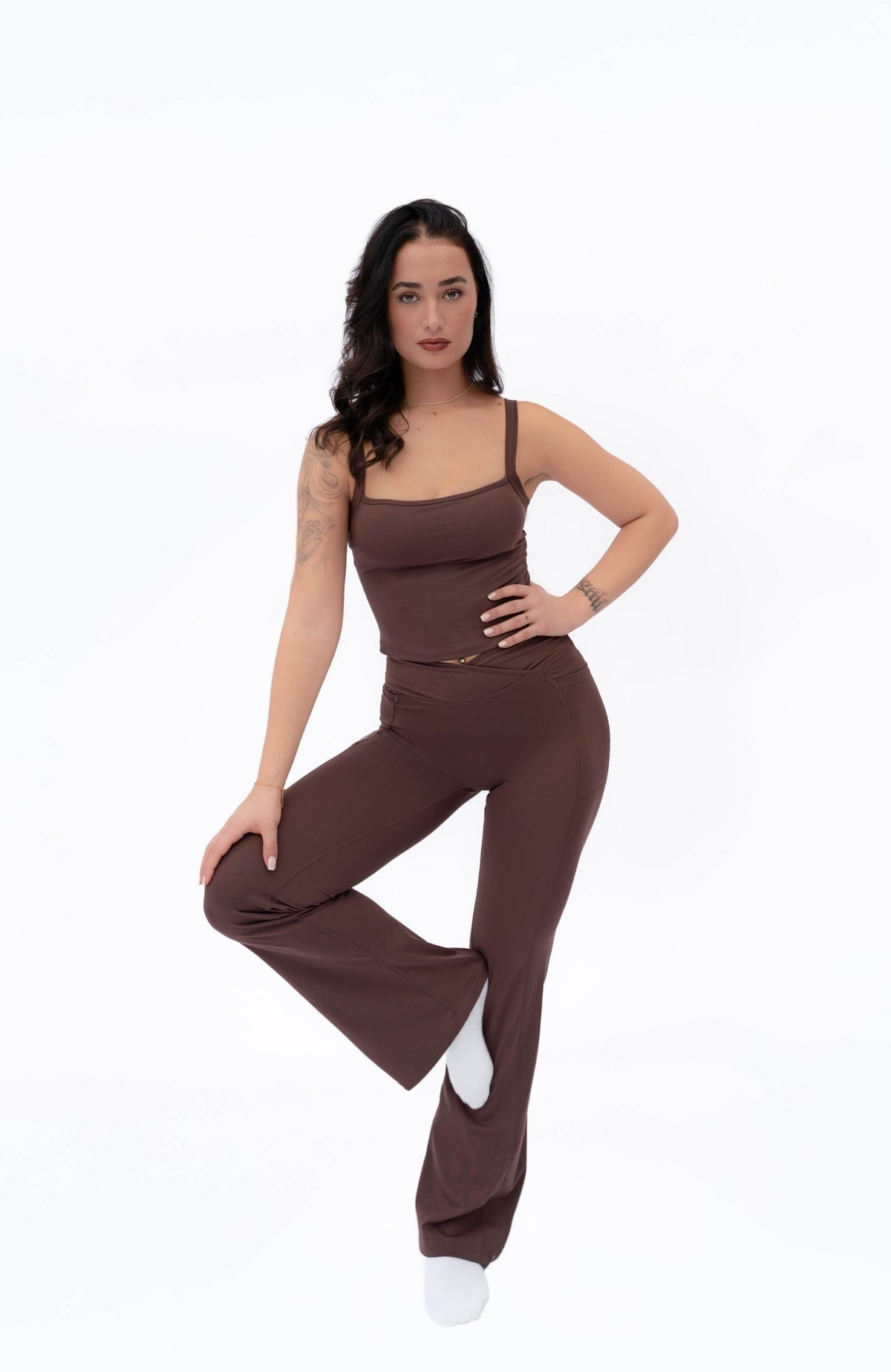 GYMBABES matching set in Mocha #Color_Mocha