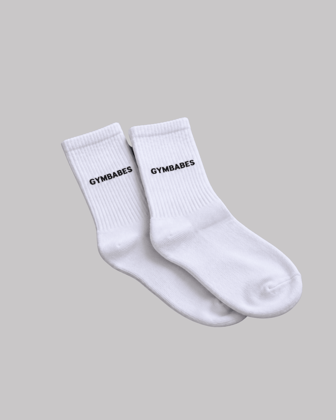 GYMBABES Crew Socks White