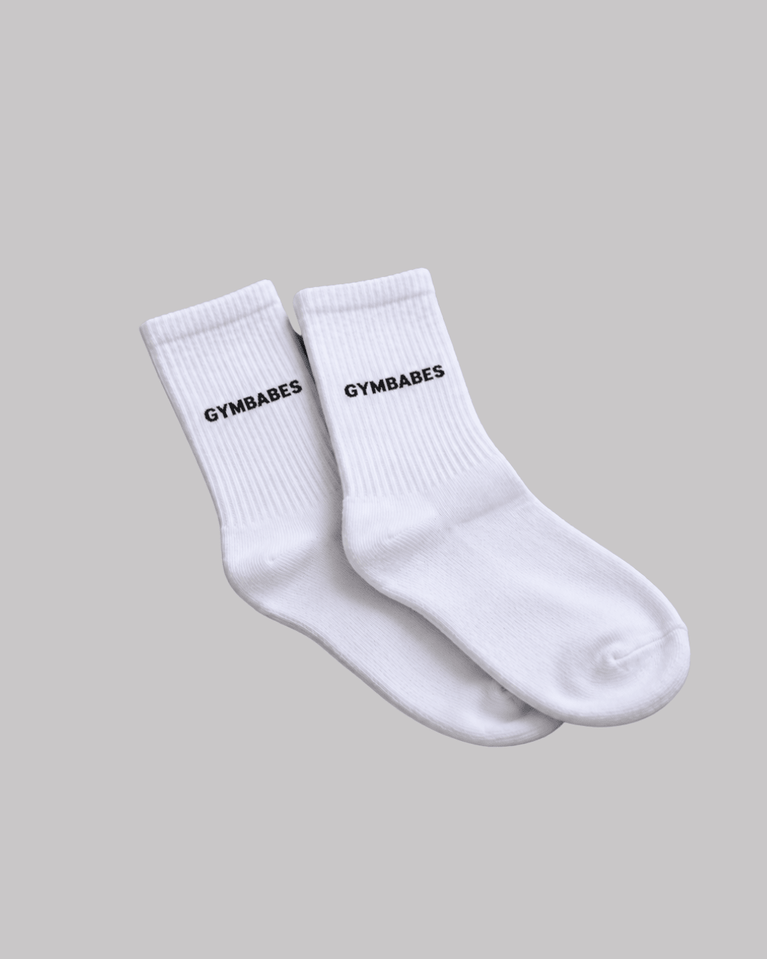 GYMBABES crew socks in wit met logo op de boord