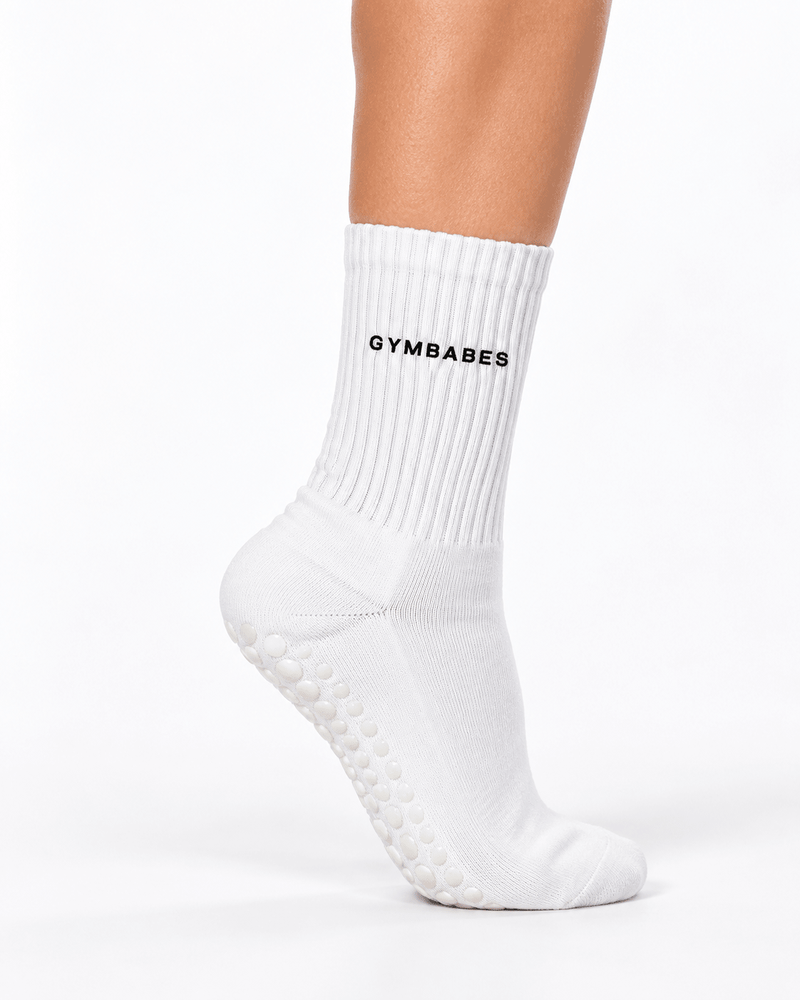 GYMBABES Grip Socks White