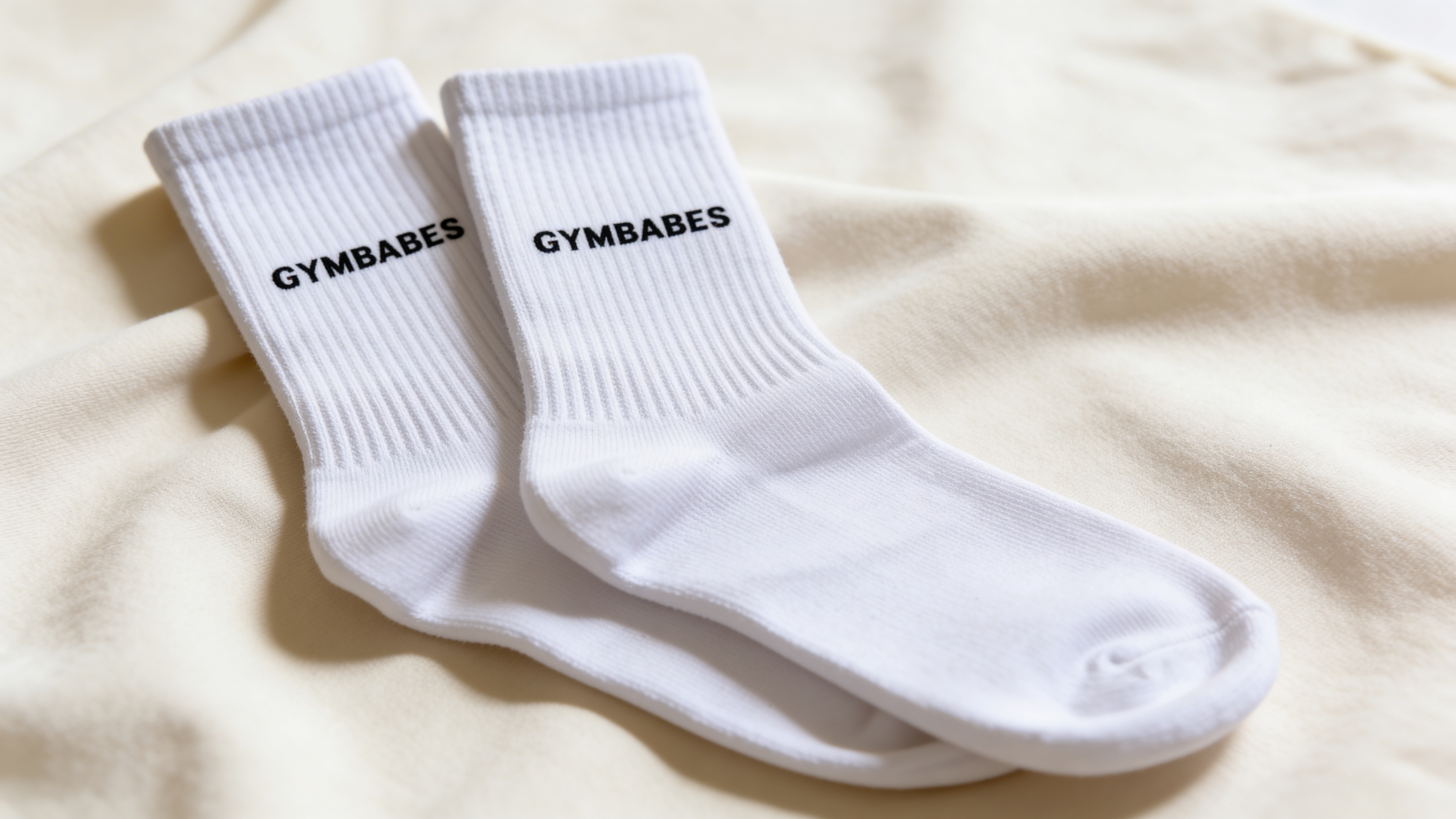 GymBabes Crew Socks Wit