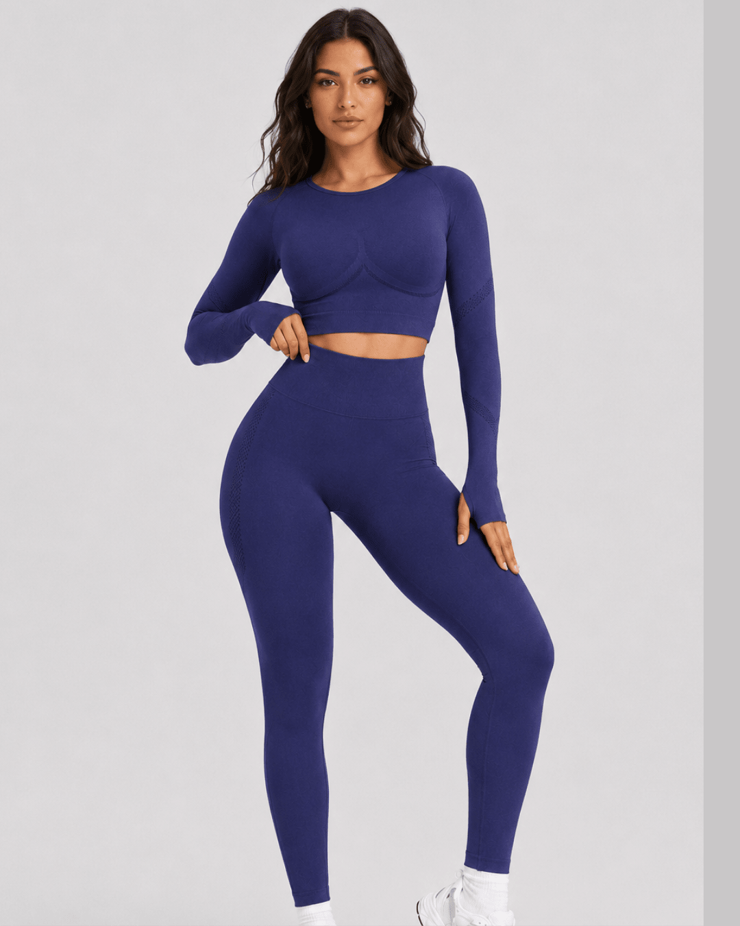 Sculpt Lift high waist scrunch legging in Ocean, gedragen door model