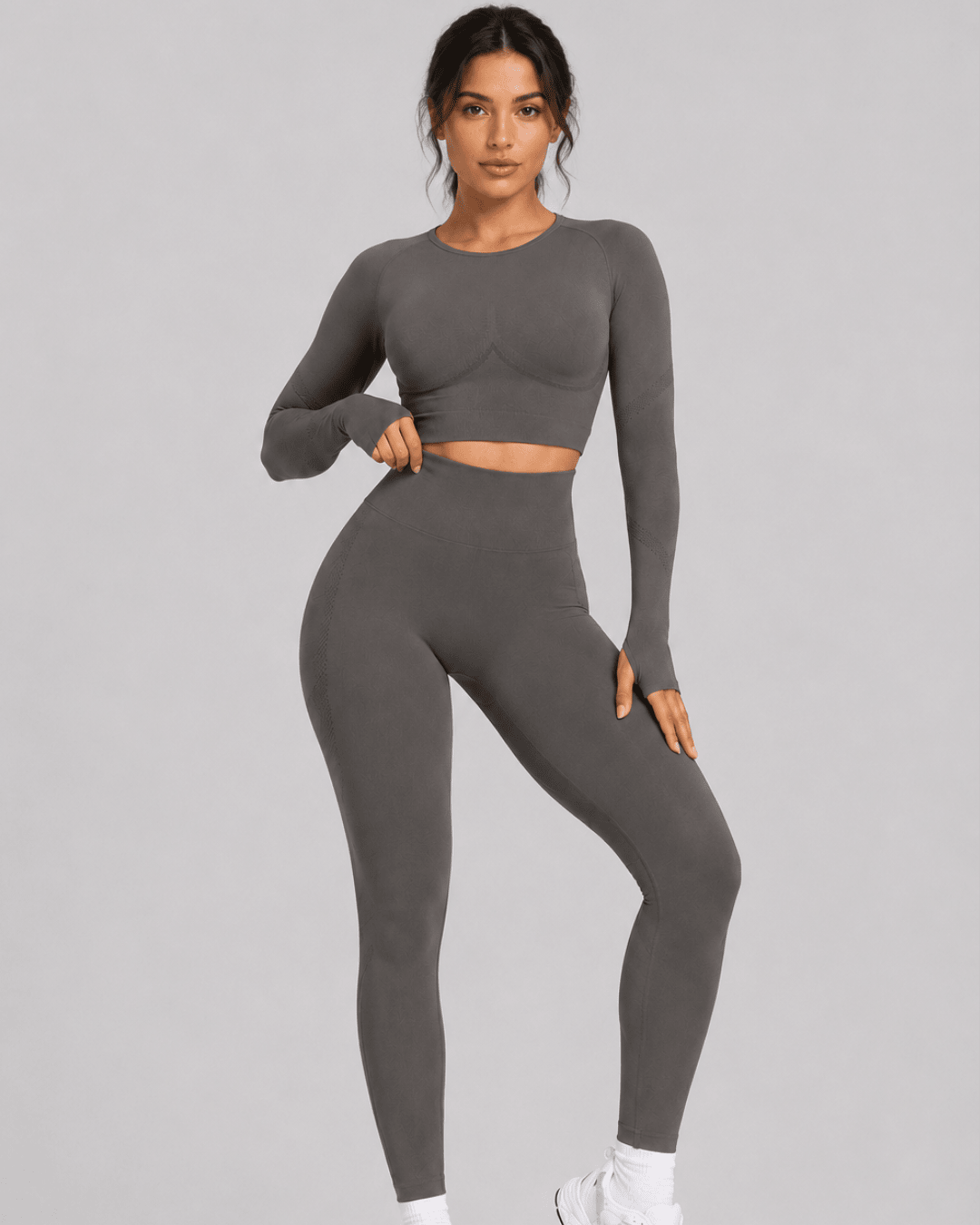 Sculpt Lift high waist scrunch legging in Ash, gedragen door model